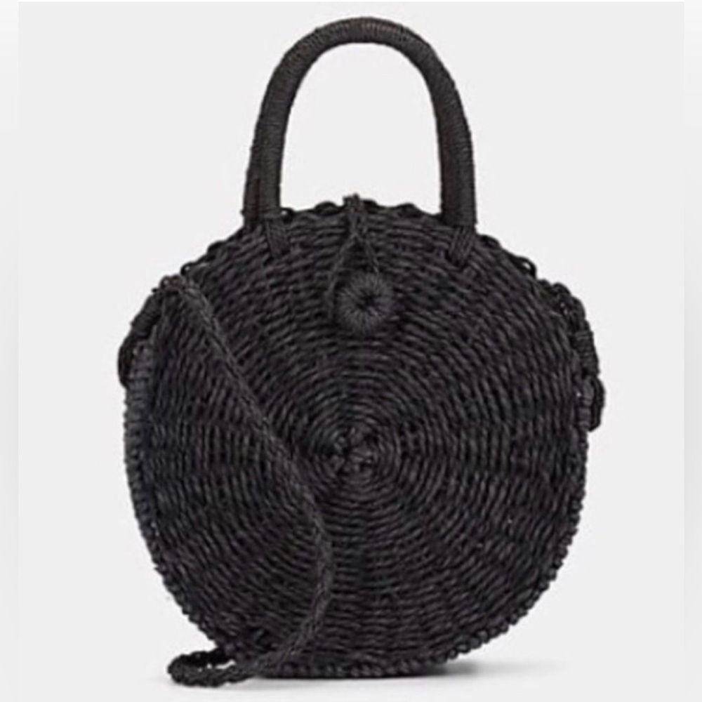 Black Woven Handbag